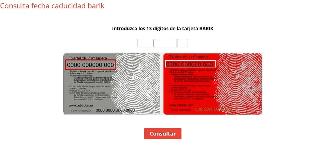 consultar fecha caducidad tarjeta barik